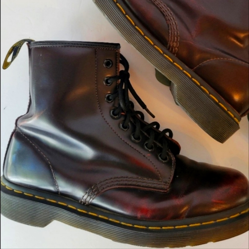 Dr. Martens Cherry Two-Tone Women's Boots
